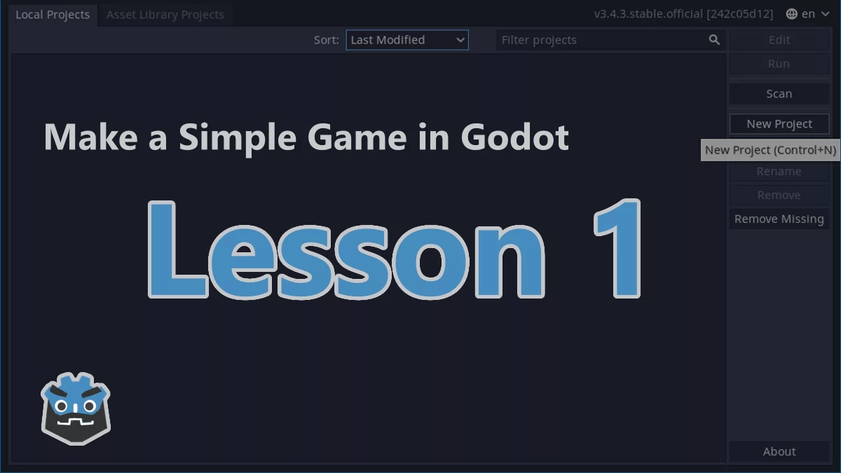 Make a Simple Game in Godot – Lesson 1